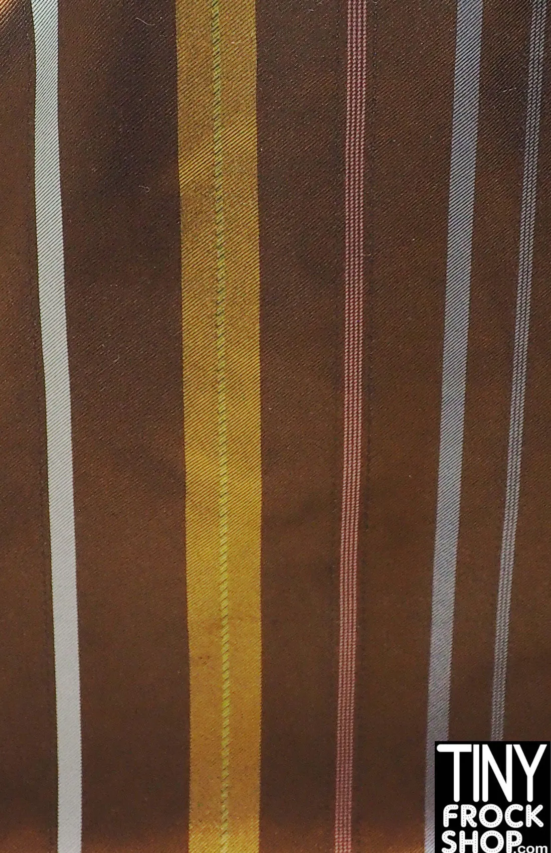 12" Fashion Doll F0081 Shiny Brown Stripe Fabric