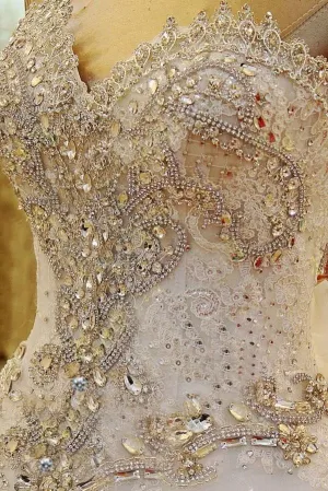 2024 Luxurious&Elegant Sweetheart Wedding Dresses With Beads And P8H3C8QP