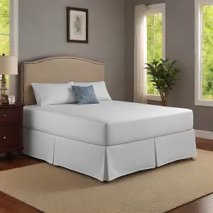 23 Inch Drop Bed Skirt White Egyptian Cotton 1000TC