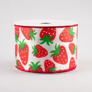 2.5" Strawberry Ribbon (10 Yards)