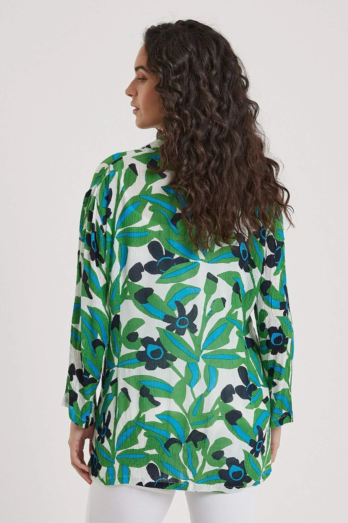 Adini 336627 Green Jungle Floral Lily Tunic