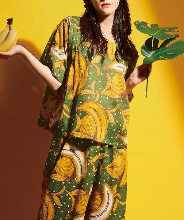 African Print Tucked Pullover 25S701 [Expected to arrive in stock around March].