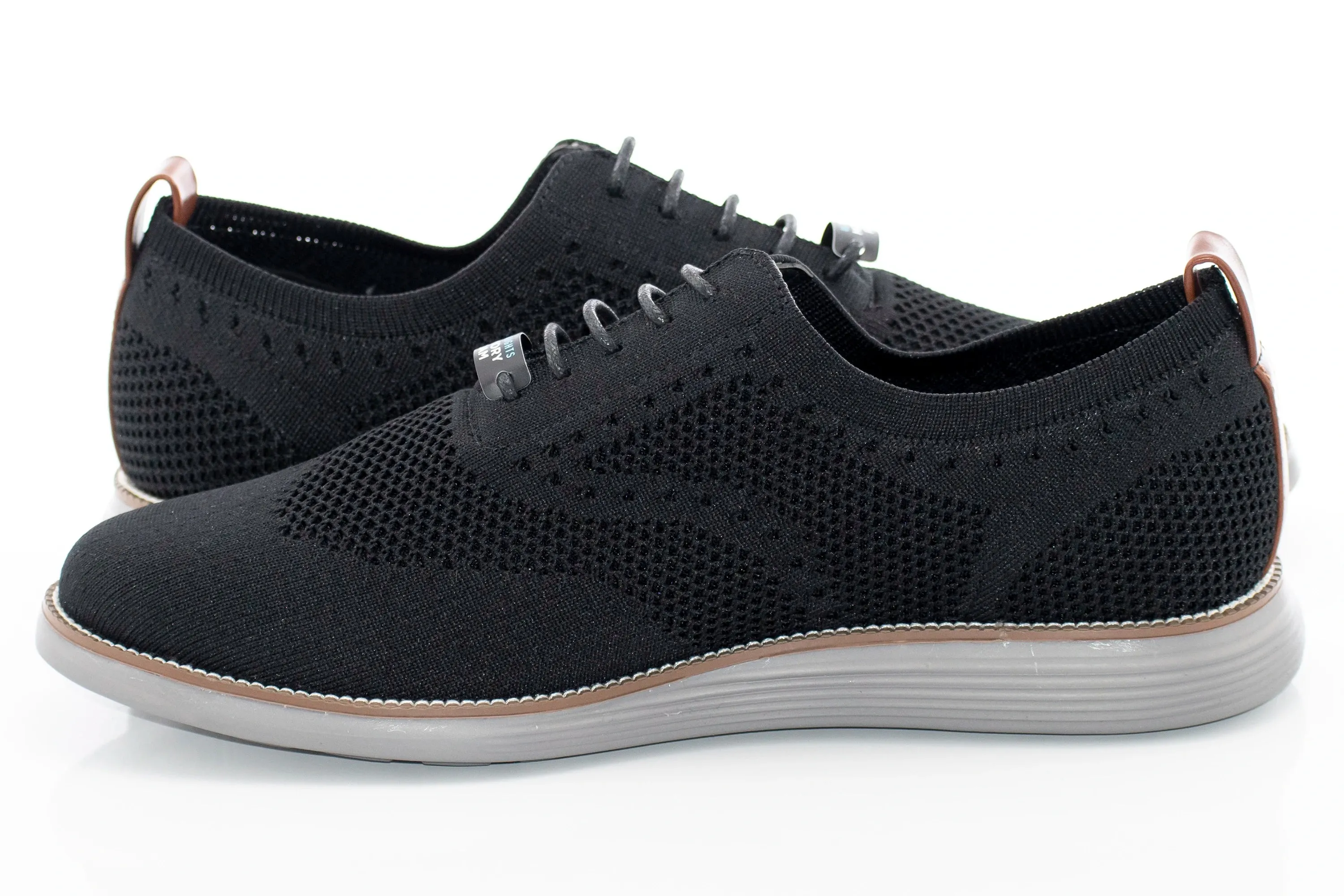 Black Oxford Brogued Lace-Up Dress Sneaker