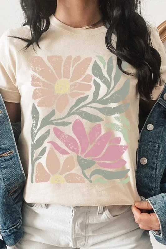 Botanical Daisy Floral Graphic Tee