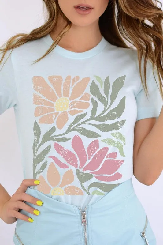Botanical Daisy Floral Graphic Tee