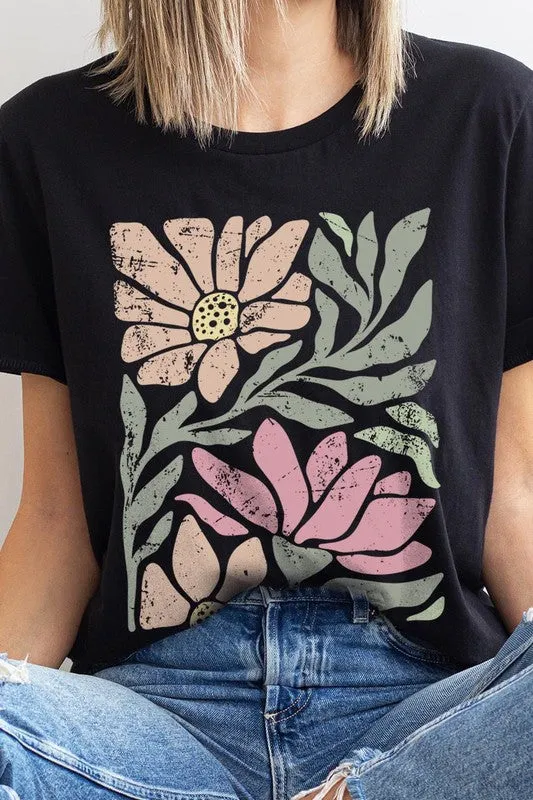 Botanical Daisy Floral Graphic Tee
