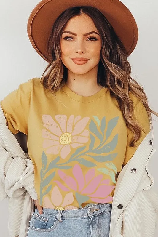 Botanical Daisy Floral Graphic Tee