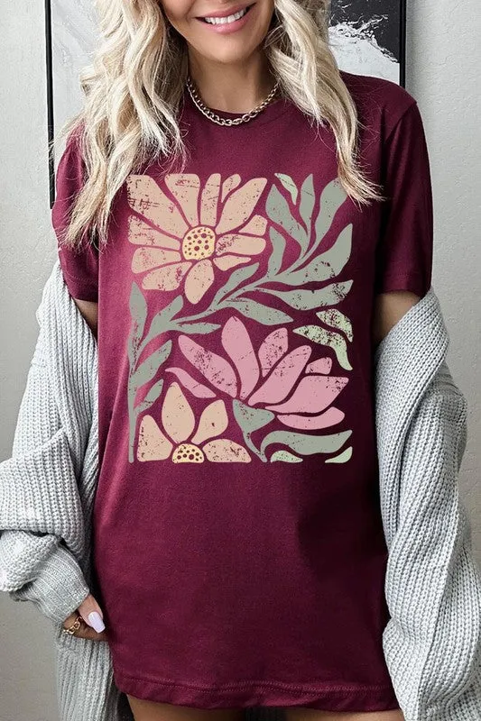 Botanical Daisy Floral Graphic Tee
