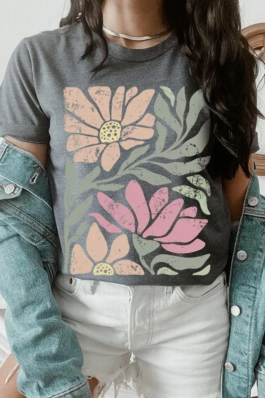 Botanical Daisy Floral Graphic Tee