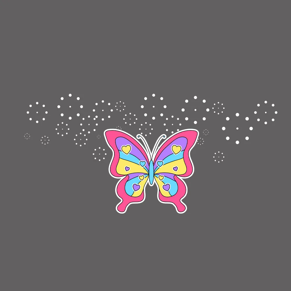 Butterfly Graphic Printed Regular Fit T-Shirt for Women | Round Neck T-Shirt