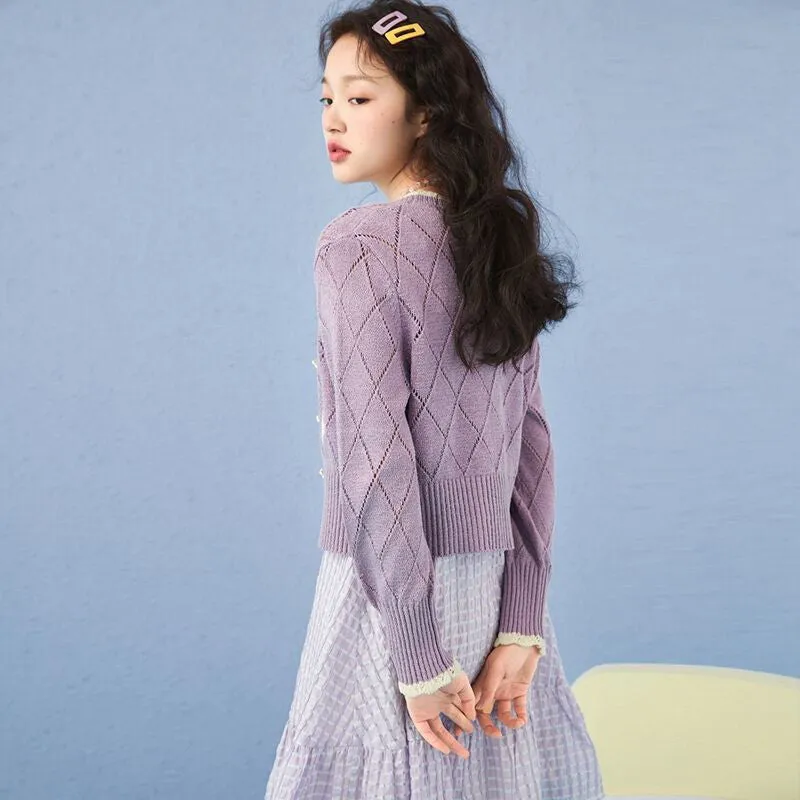 Cardigans Women Leisure Sweet V neck Cozy Elegant Female Sweaters