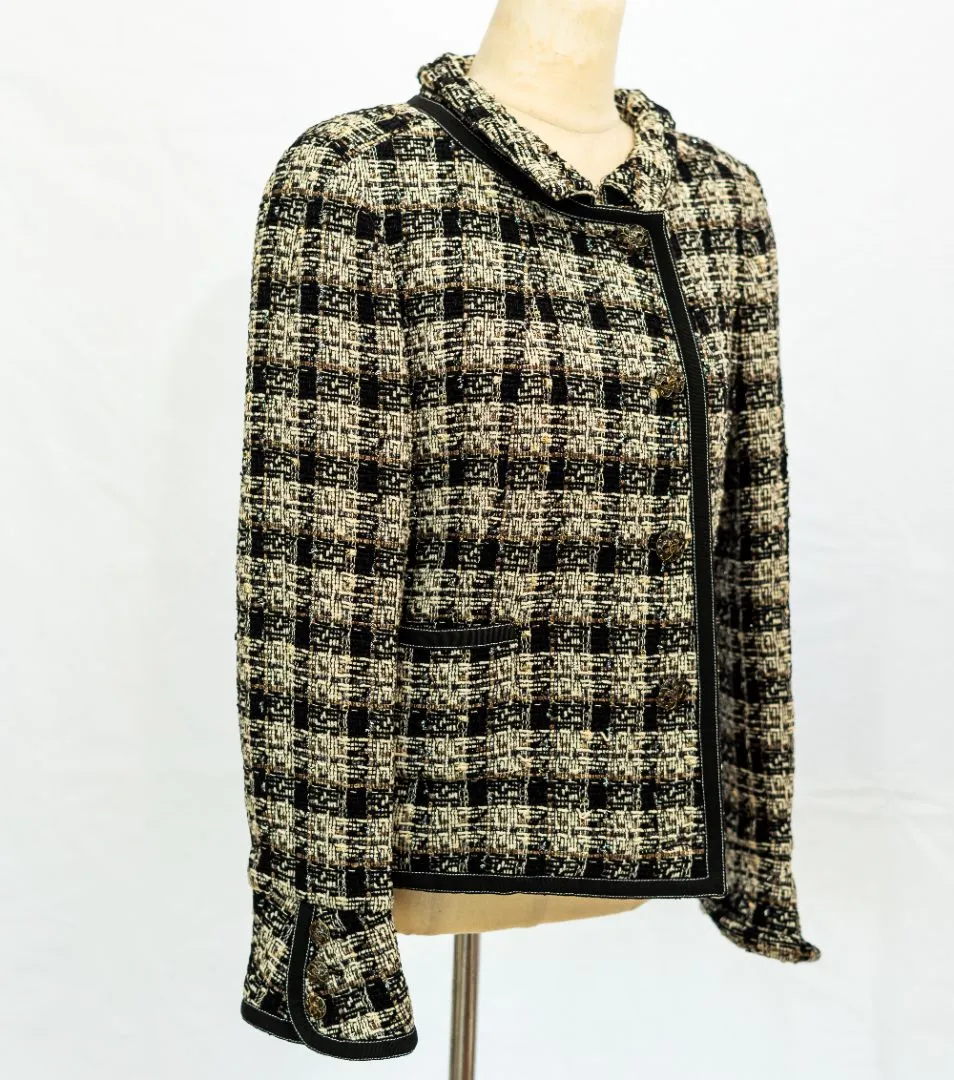 Chanel Black/Beige Tweed Jacket