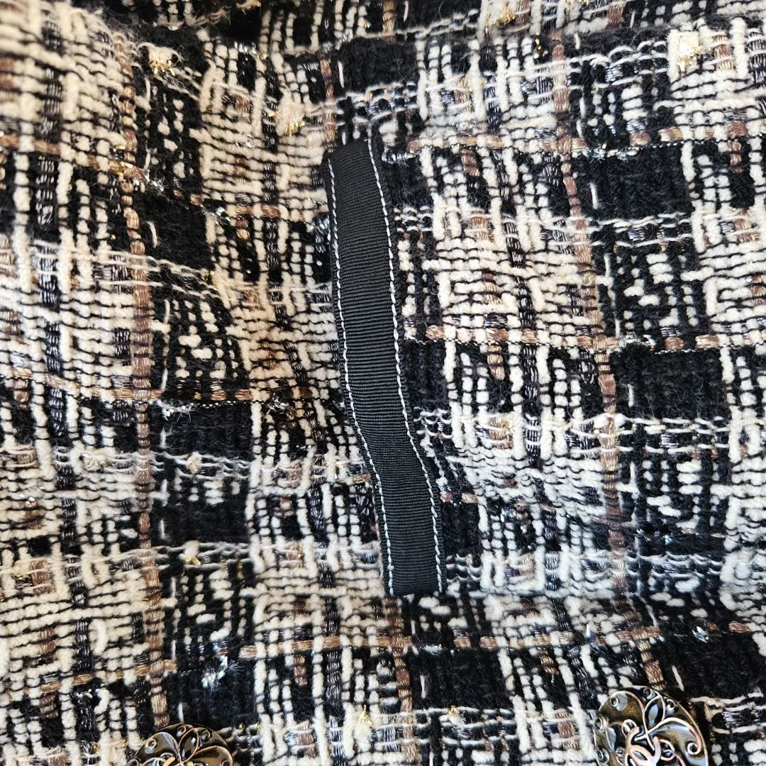 Chanel Black/Beige Tweed Jacket