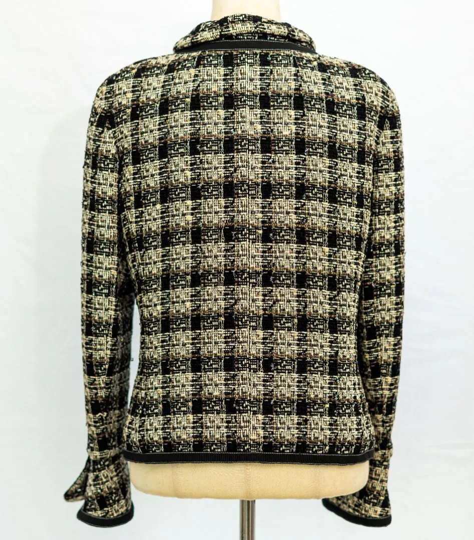 Chanel Black/Beige Tweed Jacket