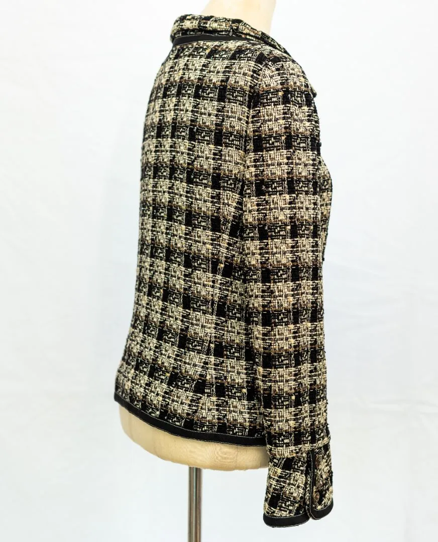 Chanel Black/Beige Tweed Jacket