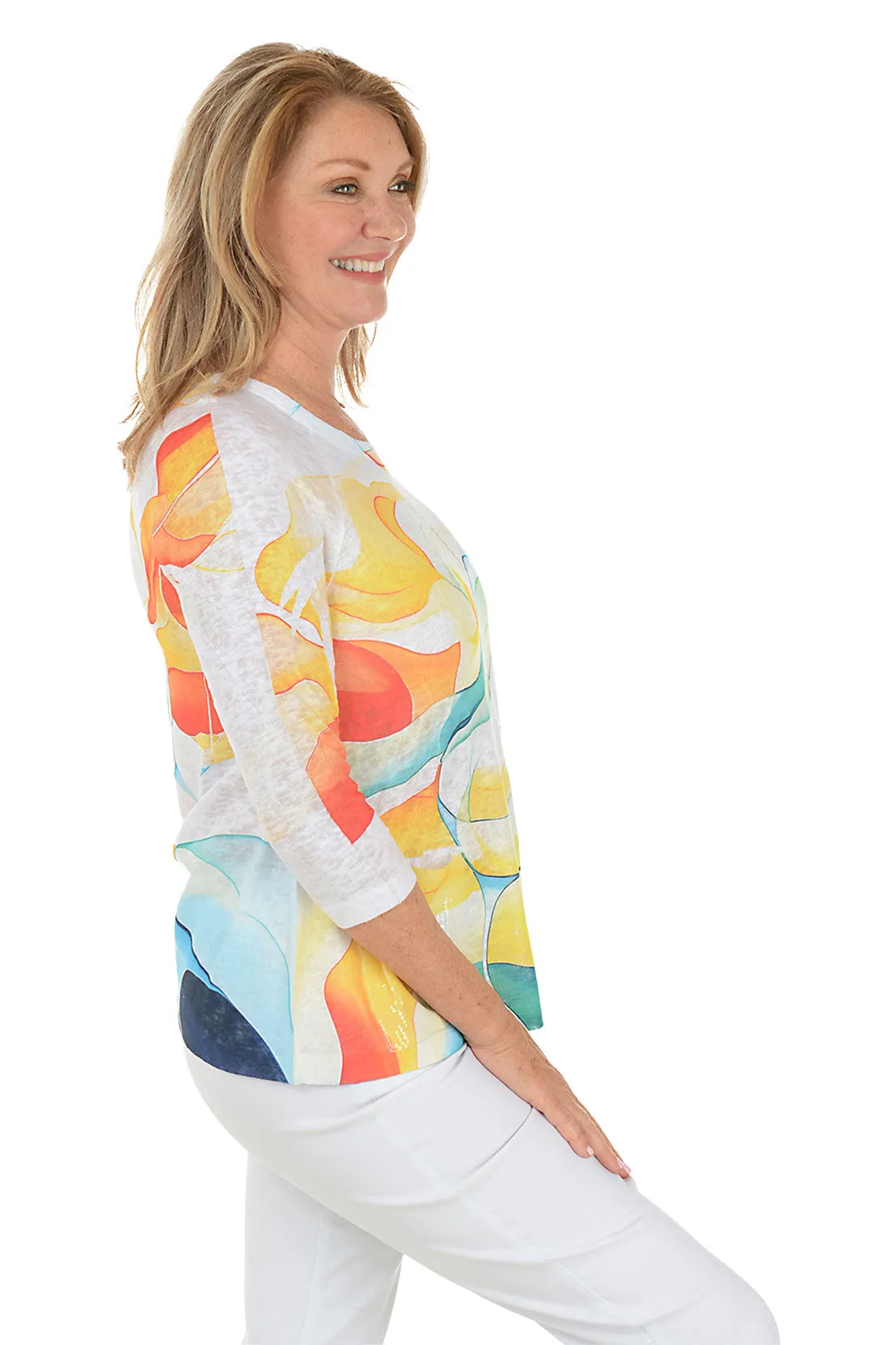 Colorful Flow Seqin Pocket Knit Top
