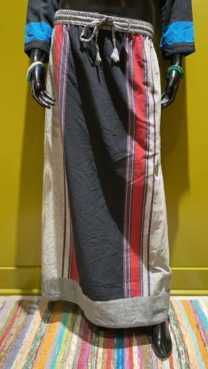 Cotton Drawstring Long Skirt – Prepack of 5 Colors – Boho Stripes