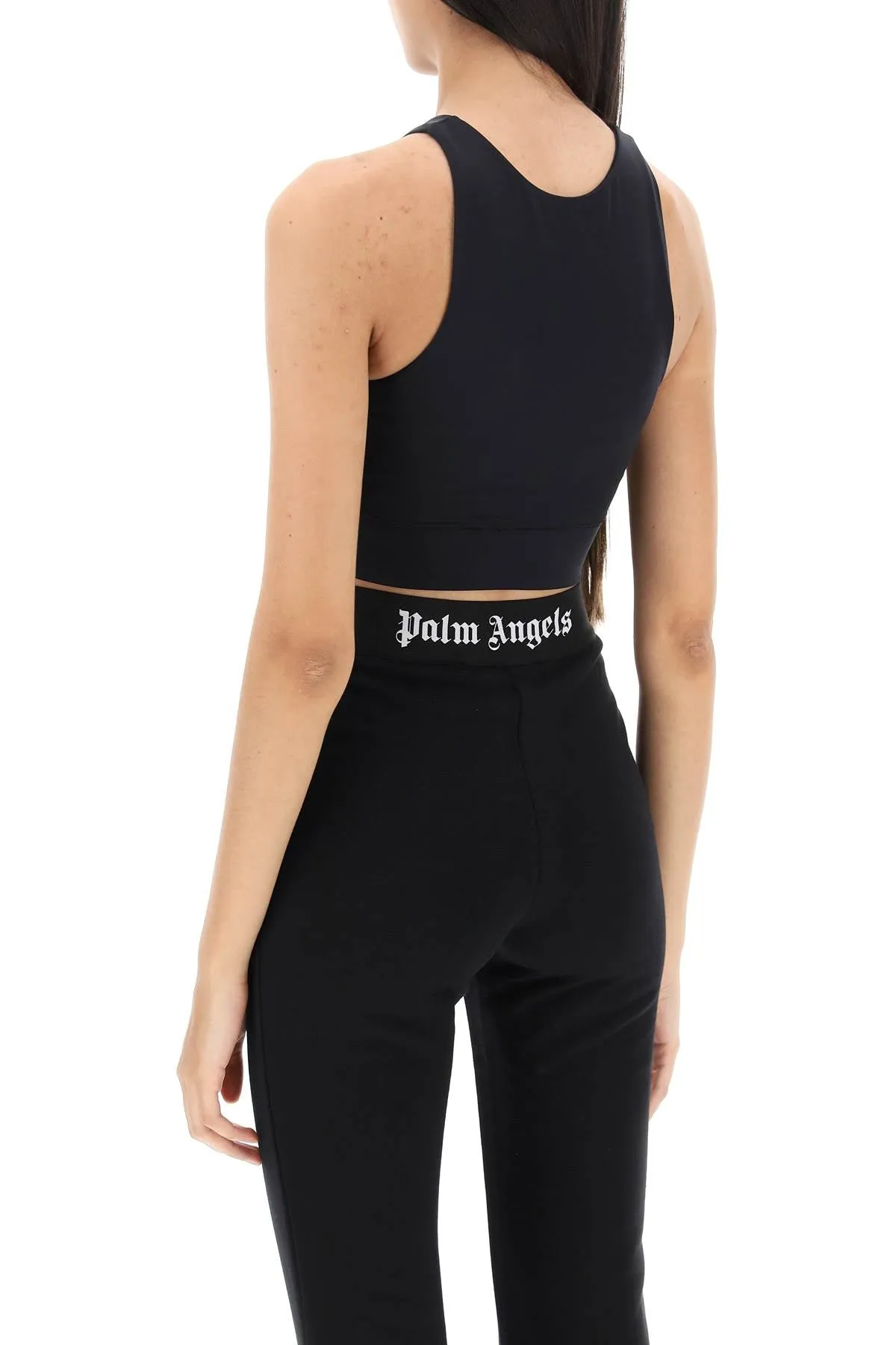 cropped top with side bands
