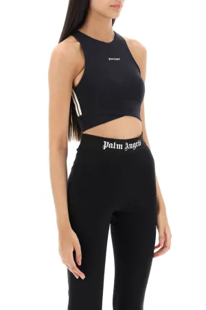 cropped top with side bands