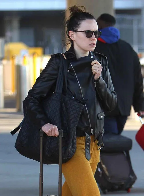 Daisy Ridley Leather Jacket