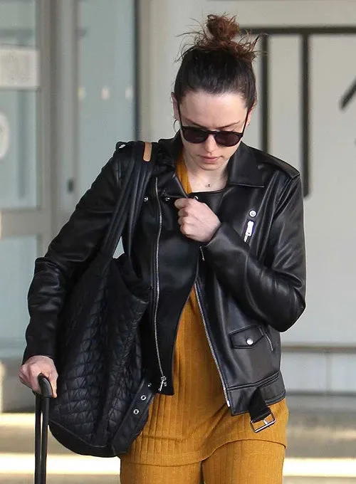 Daisy Ridley Leather Jacket