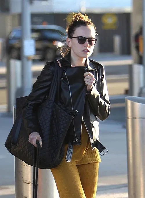 Daisy Ridley Leather Jacket