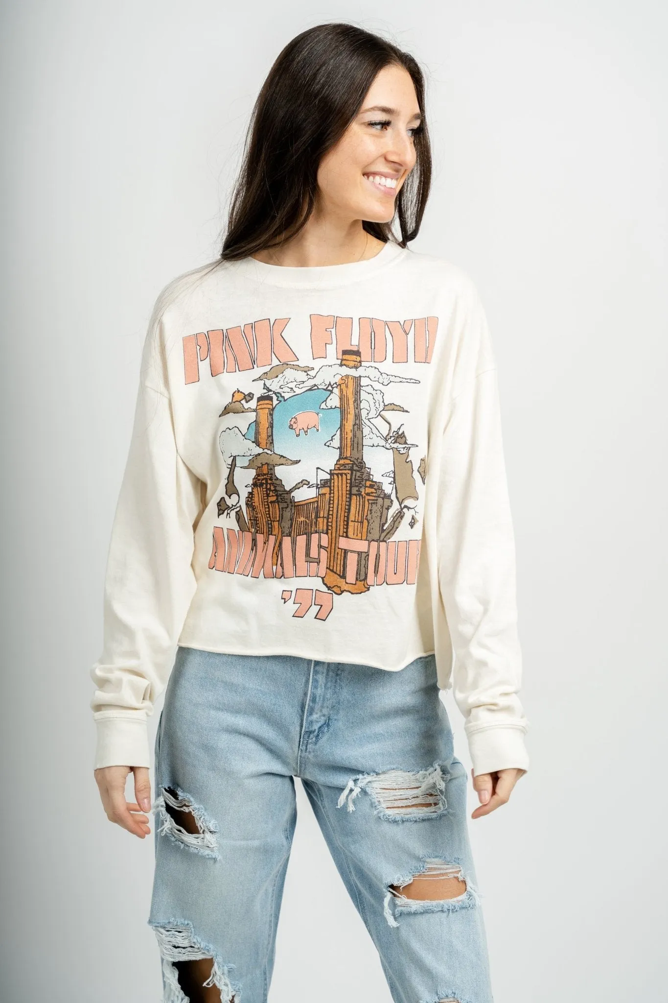 DayDreamer Pink Floyd animals tour 77 long sleeve tee stone vintage