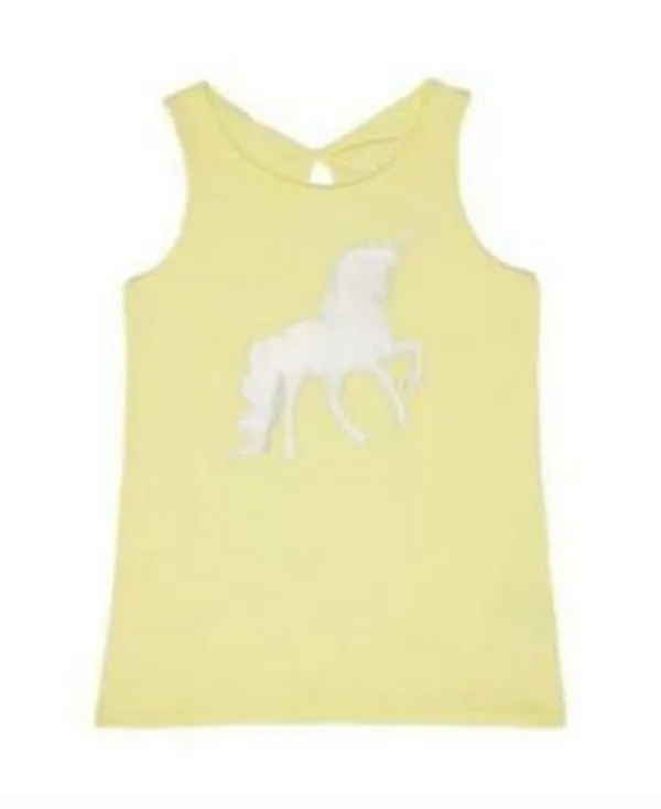 Epic Threads Girls Shiny Unicorn Tank, Size Small