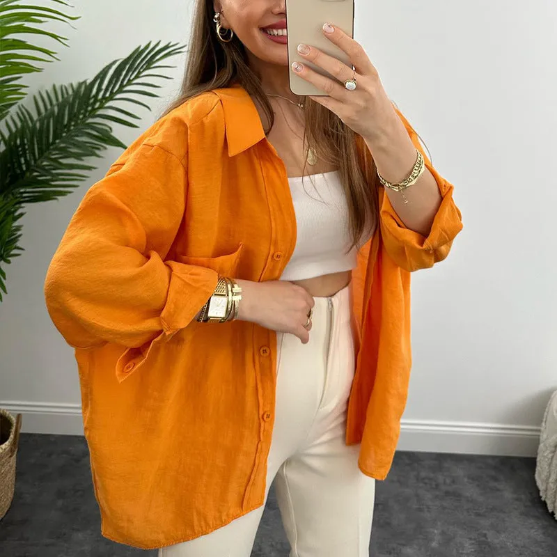 Fashionable Shirt Women's Loose Single Breasted Cardigan Wholesale Womens Clothing N3823120800044