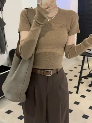 Fashionable Slim-Fit Inner Bottoming Top Long-Sleeved Sweater