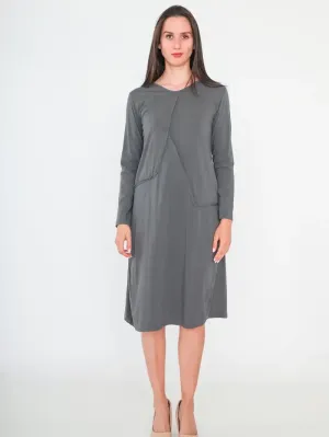 FINAL SALE Grey Cotton Tunic Dress