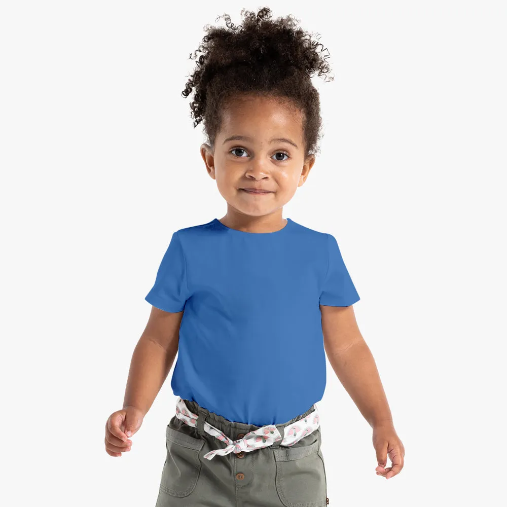 Girls Blue Cotton T-Shirts - Kids Trendy & Comfort Tees