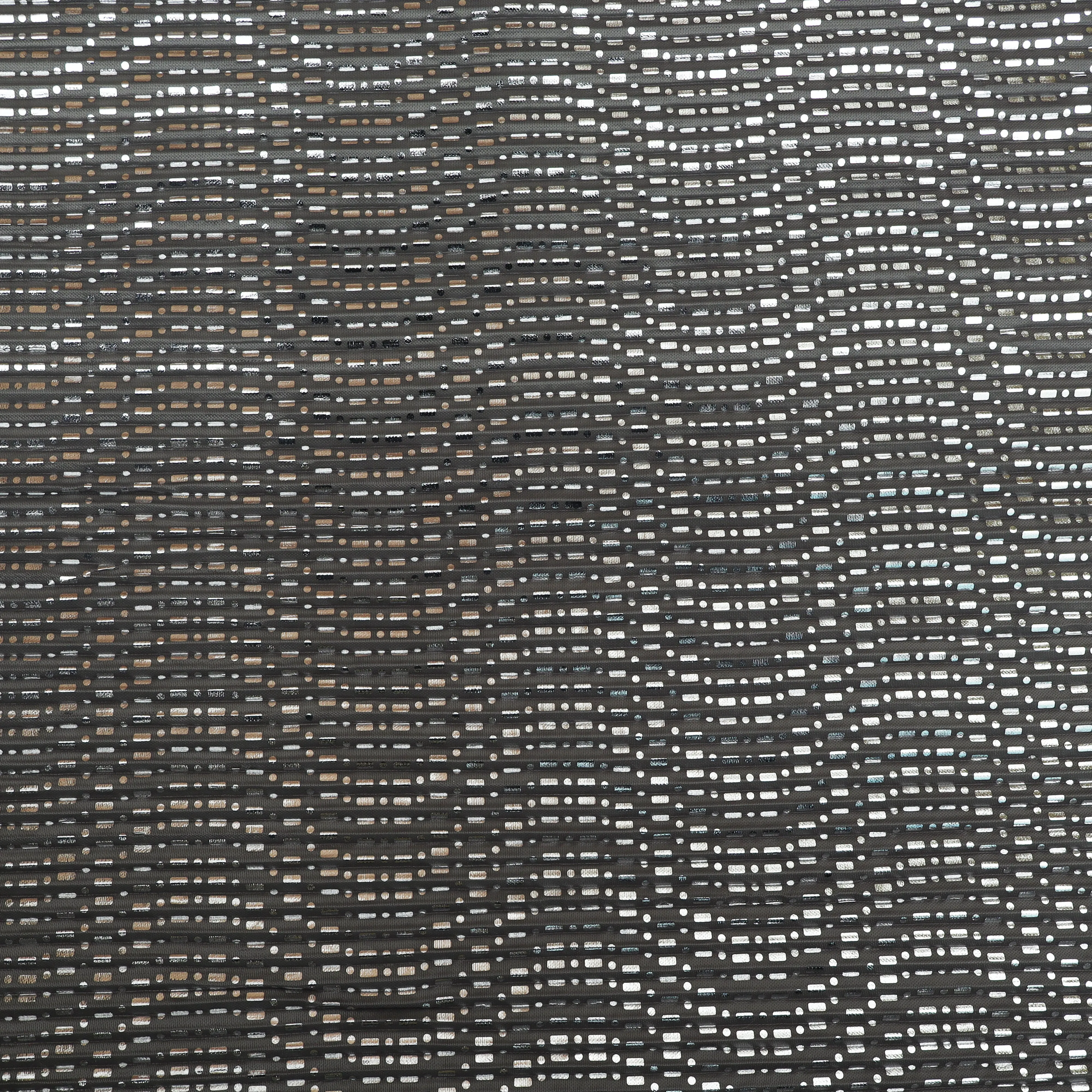 Grey Color Crush Satin Foil Fabric