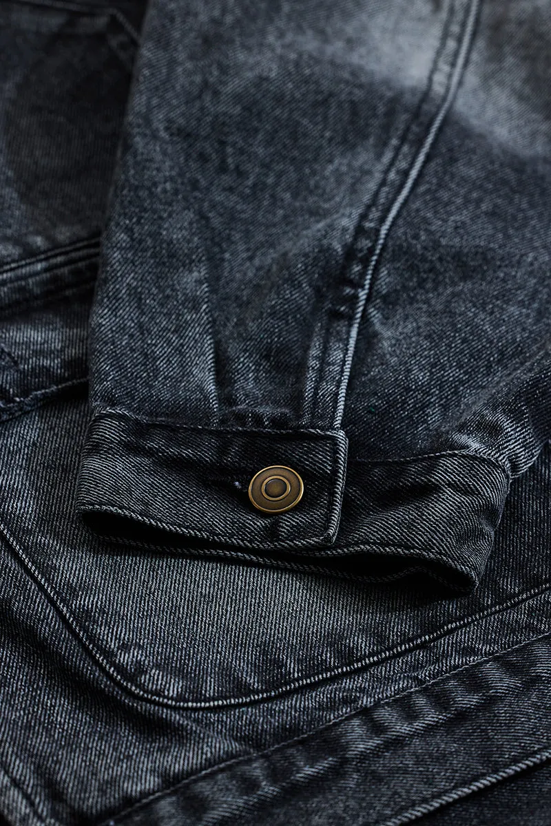 Grey Relaxed Fit Denim Jacket