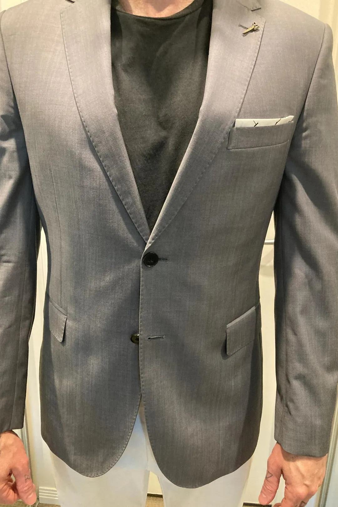 Grey Wool Mission Jacket