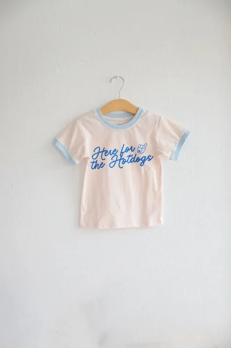 Here for the Hotdogs Kids Graphic Tee