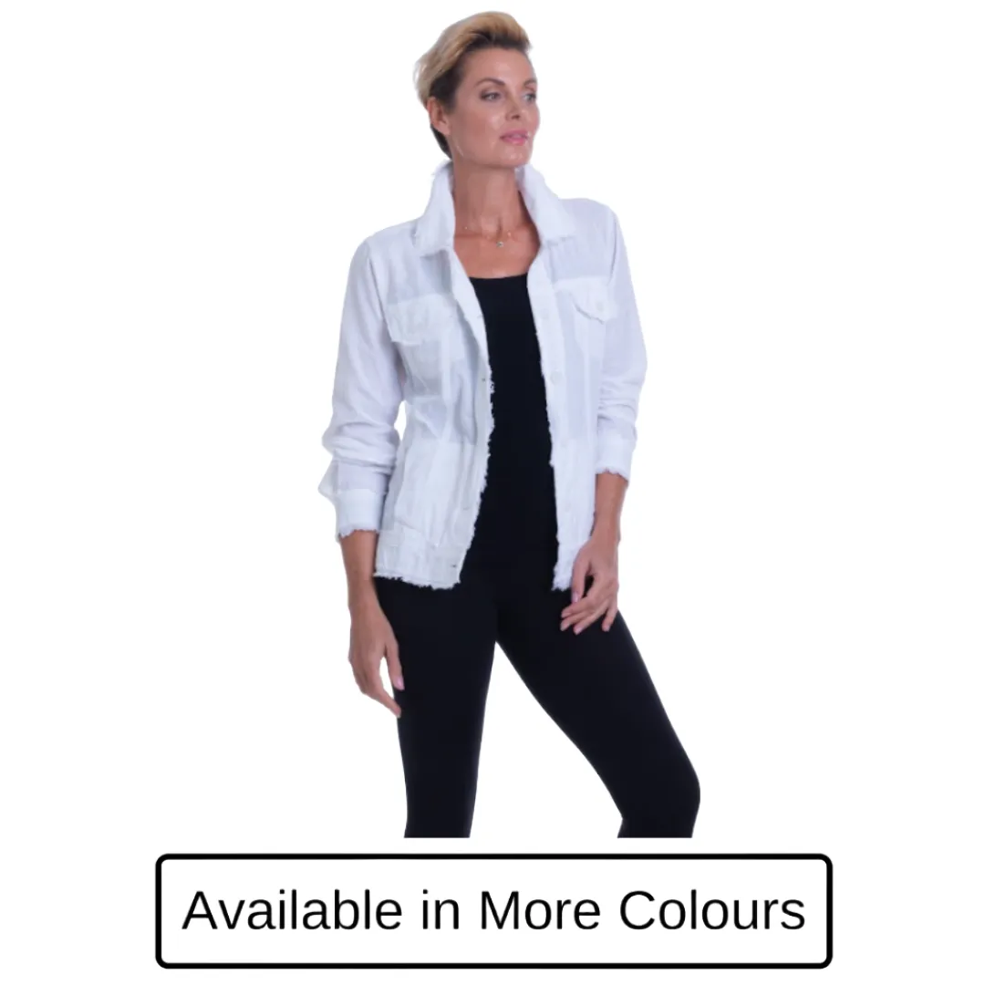 Jacket Linen/Cotton Raw Edge SALE