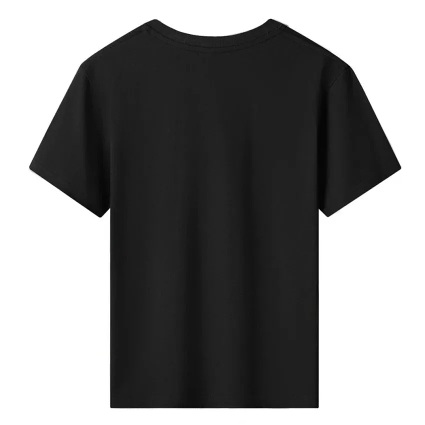 JD Letter Print Kids T-Shirt, Summer Cotton Short Sleeve Sports Top