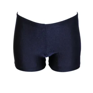 JODIE - NYLON LYCRA HIPSTER HOTPANTS / SHORTS - BLACK