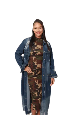 Kara Chic Long Denim Jacket