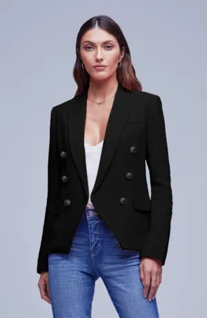 Kenzie Blazer in Black and Brushed Gunmetal