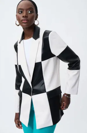 Leather Patchwork Blazer