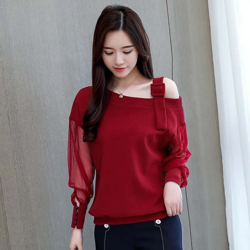 long sleeve shirt women fashion woman Sexy blouses