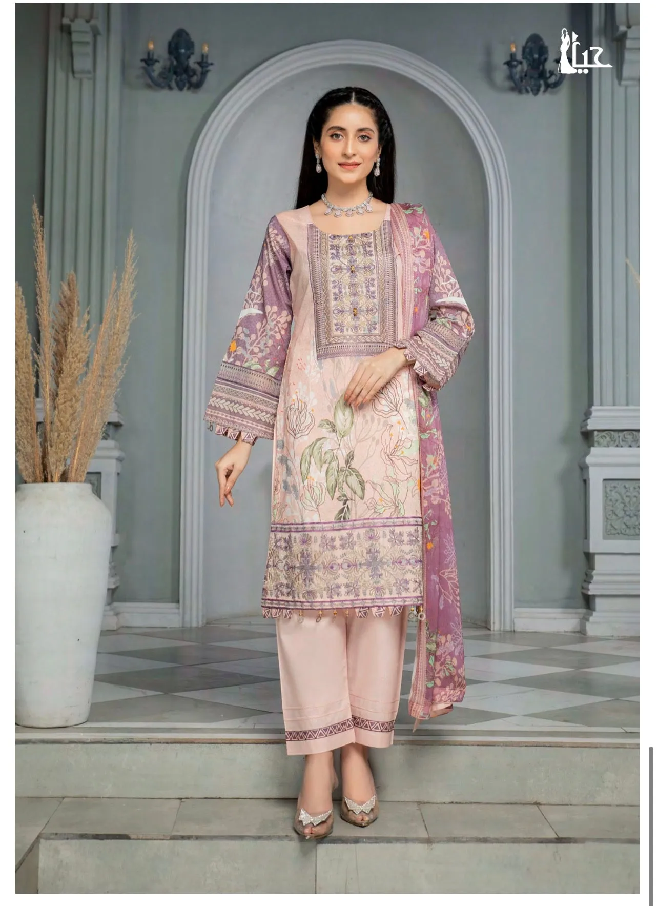 Luxurious Embroidered Haya Designer Pakistani Dress - D2