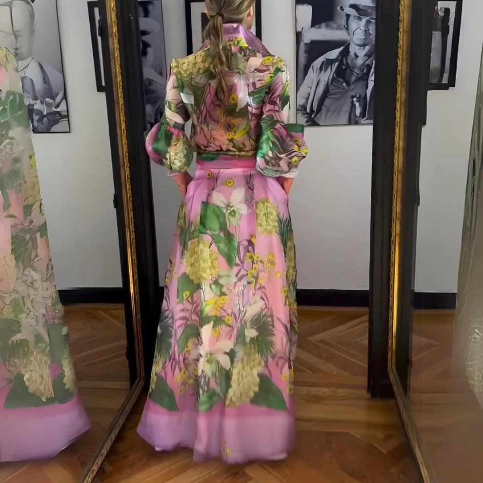 Luxurious Italian Satin Maxi Dress