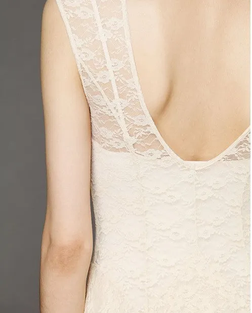 Luxurious Lace Ruched Irregular Long Prom Party Dress