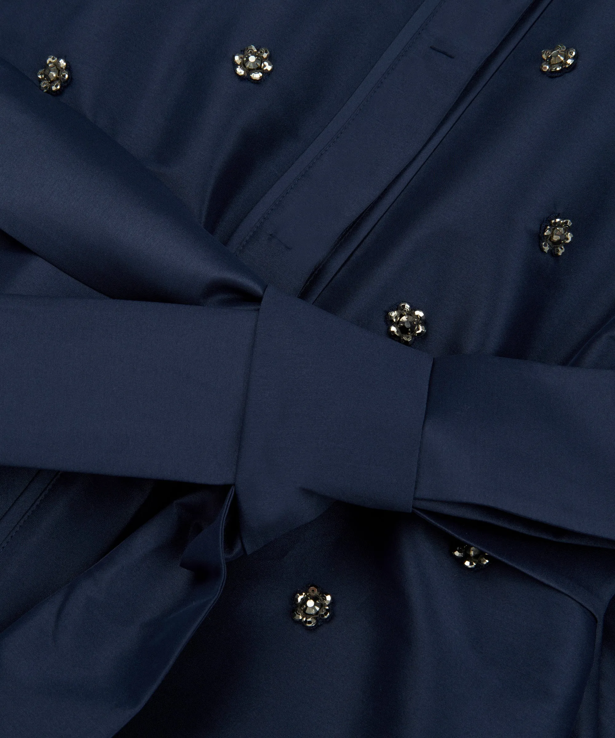 Machka Embroidered Shirt Jacket Navy