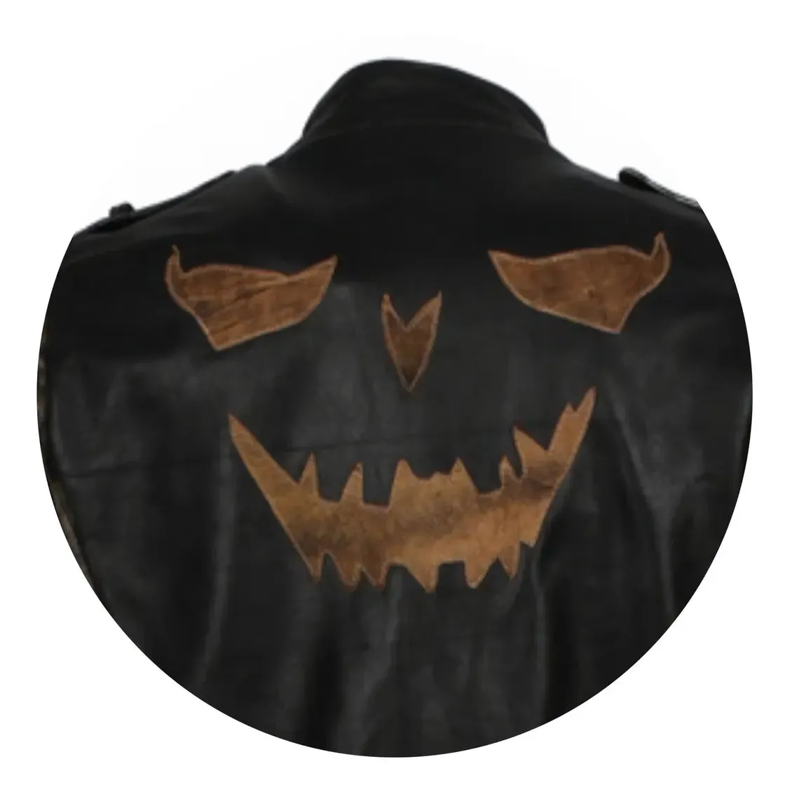 Men's Handmade Vintage Halloween Leather Jacket  for Halloween By TJS