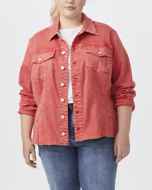 Minerva Raw-Hem Denim Jacket | Orange
