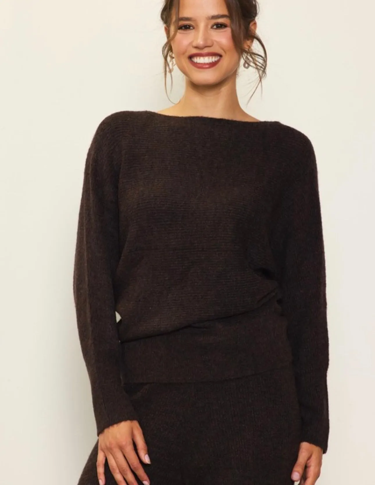 Off The Shoulder Rib Knit Sweater